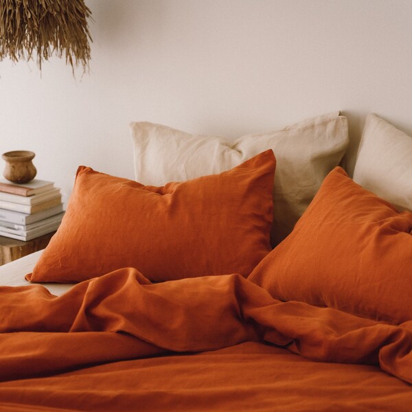 Burnt Orange Pillow Etsy