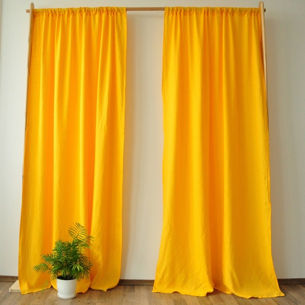Yellow Curtains Etsy