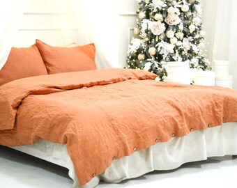 Rust Linen Bedding Etsy