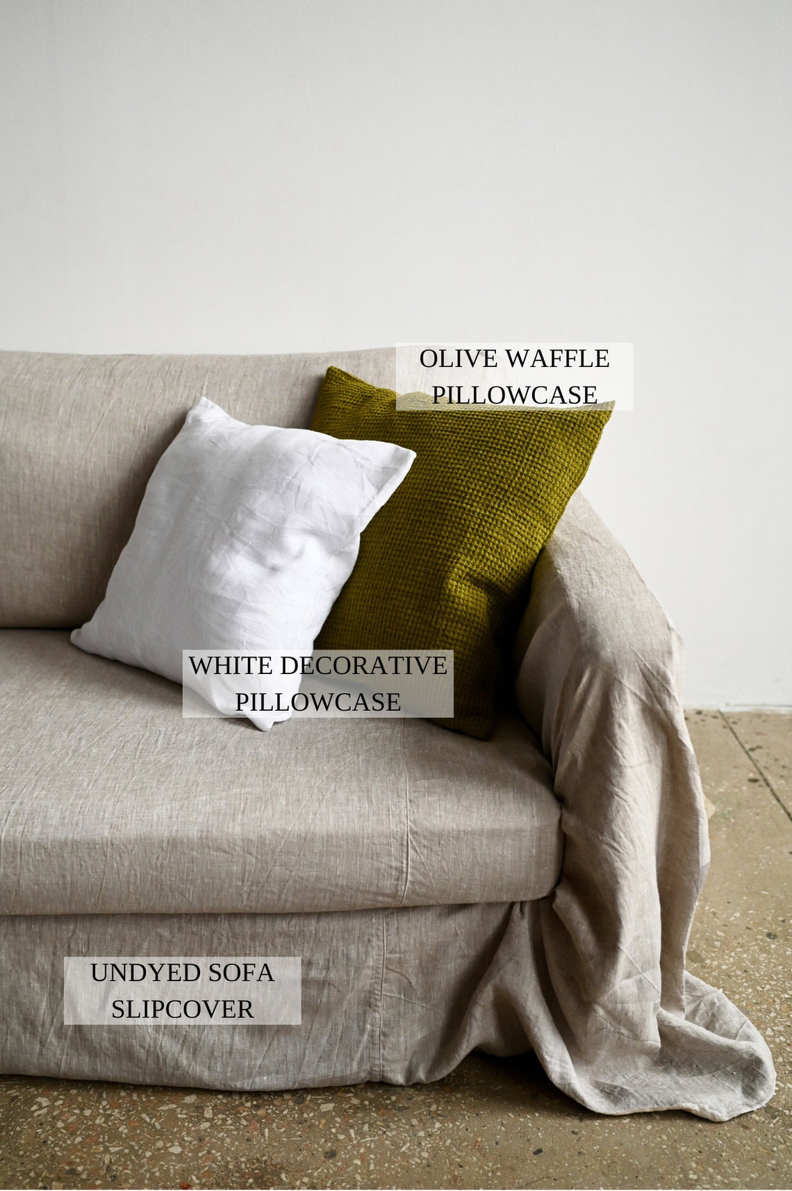 Undyed Linen Sofa Slipcover / Couch Throw / Softened Linen Etsy — free download