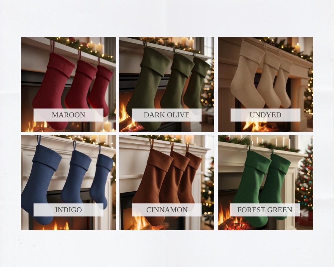Stocking Level Color Coding 6 Colors Christmas Linen Stocking - Etsy