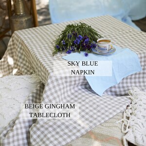 70 colors linen napkins set Softened linen Linen table decor Napkins for table setting Table linens Wedding napkin Custom size image 7