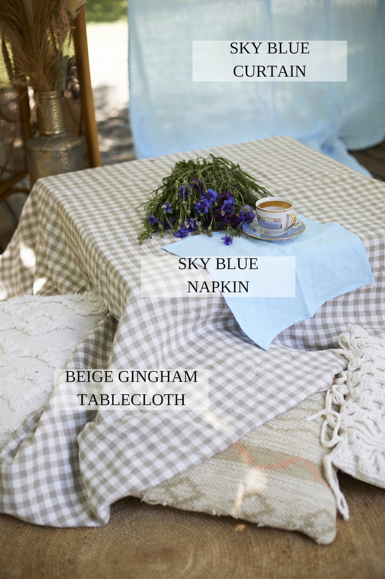 70 colors linen napkins set Softened linen Linen table decor Napkins for table setting Table linens Wedding napkin Custom size image 7