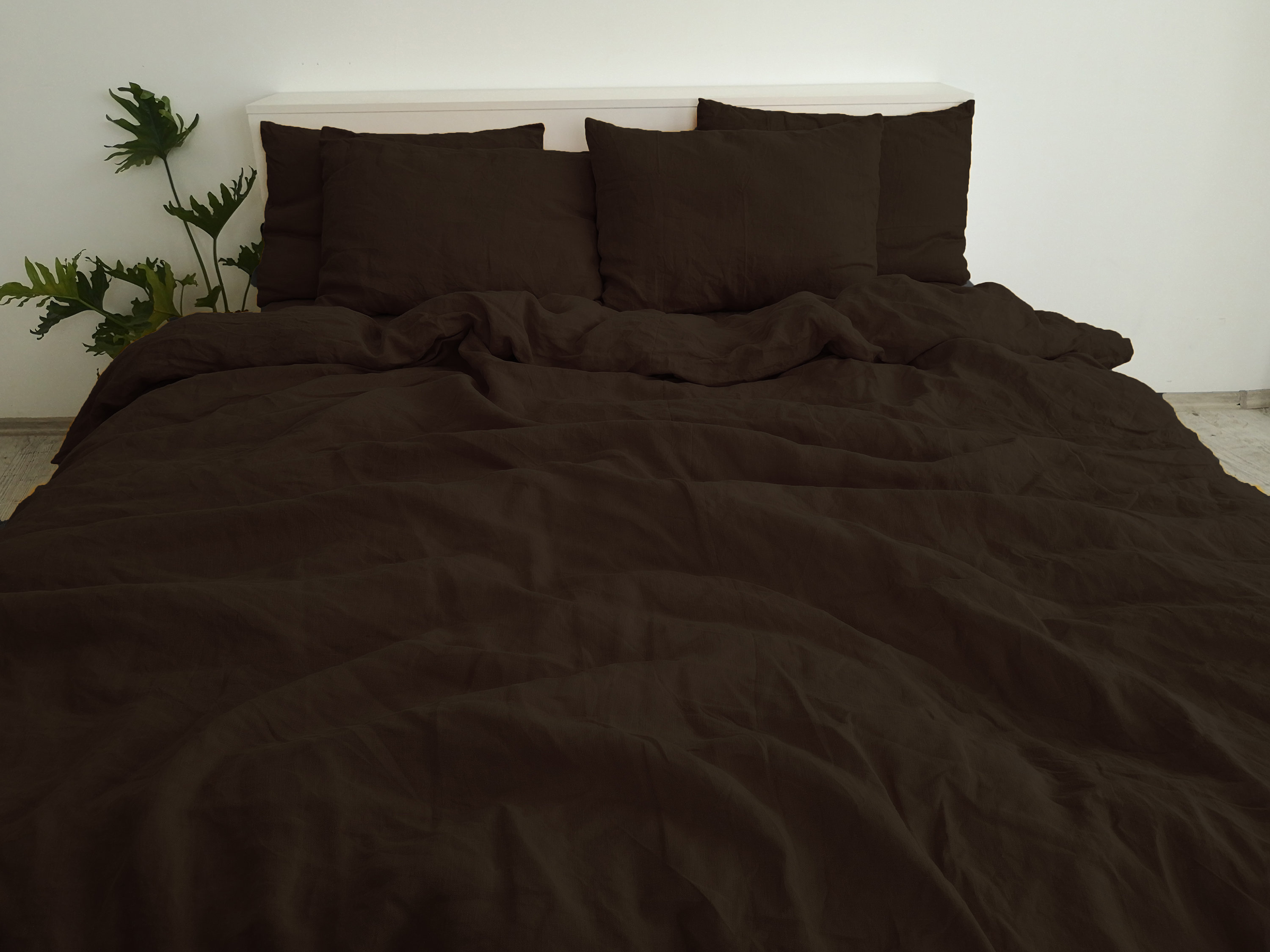Brown Linen Bedding Set / 1 Duvet Cover 2 Pillowcases / Etsy