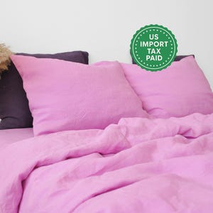 Kauwgom linnen kussensloop Roze kussensloop King Queen Standaard Euro Decoratief Australisch, aangepast formaat Envelopsluiting