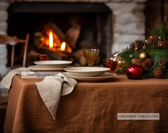 60色のクリスマスリネンナプキンセット 柔らかいリネン クリスマス