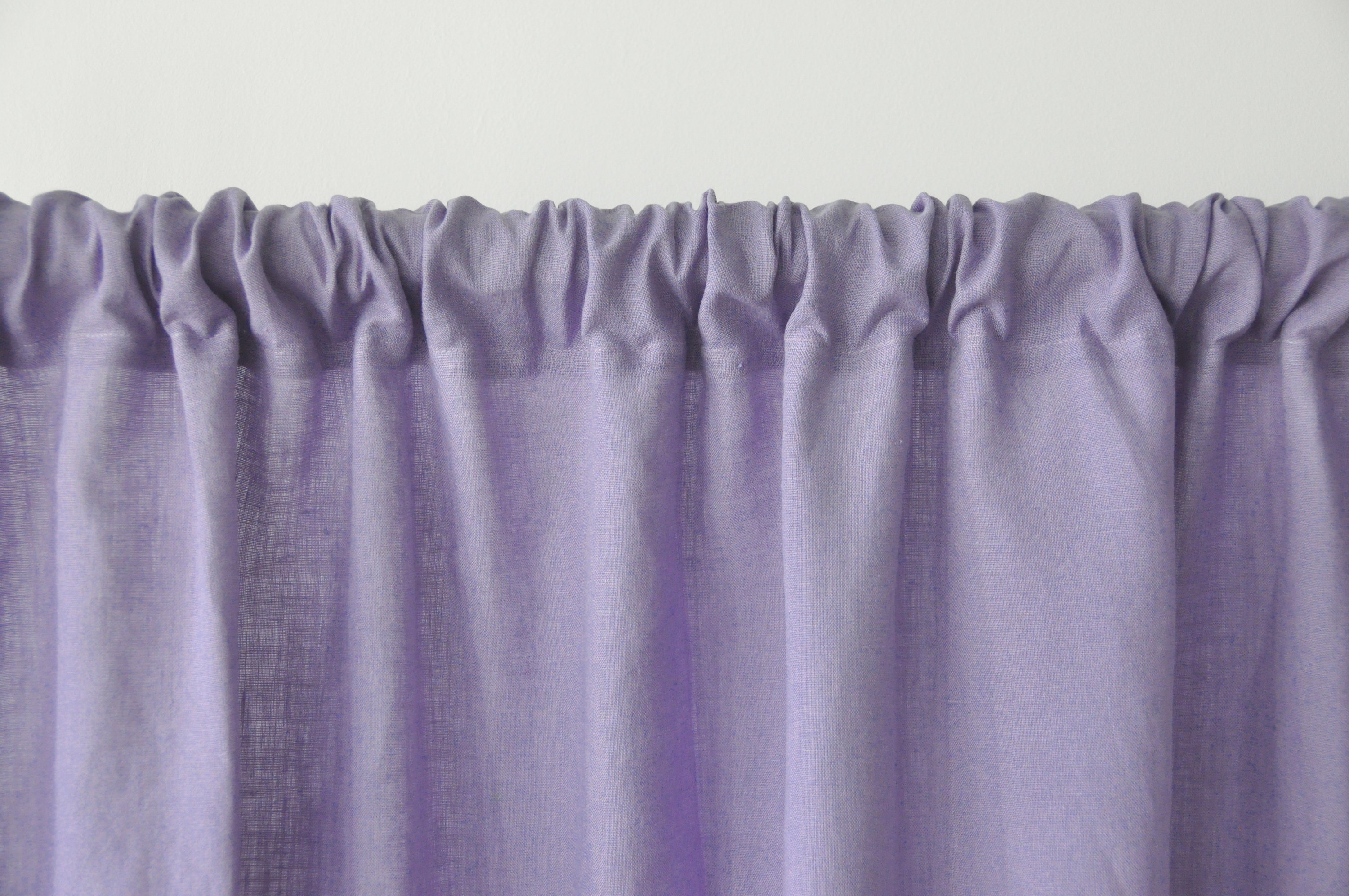Lavender linen curtains / 2 panels / Stonewashed linen Etsy