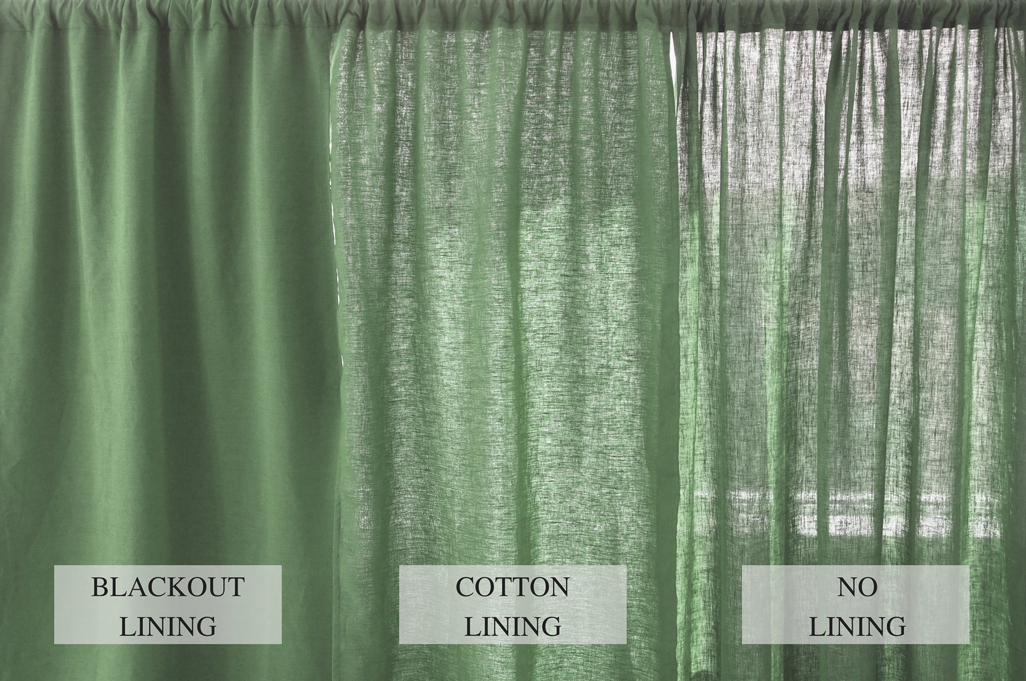 Tende Oscuranti Verde Salvia Per Camera Da Letto – Set 2 Pannelli, 101,6x160 Cm, Tessuto Triplo Strato, Con Tasca Porta Asta