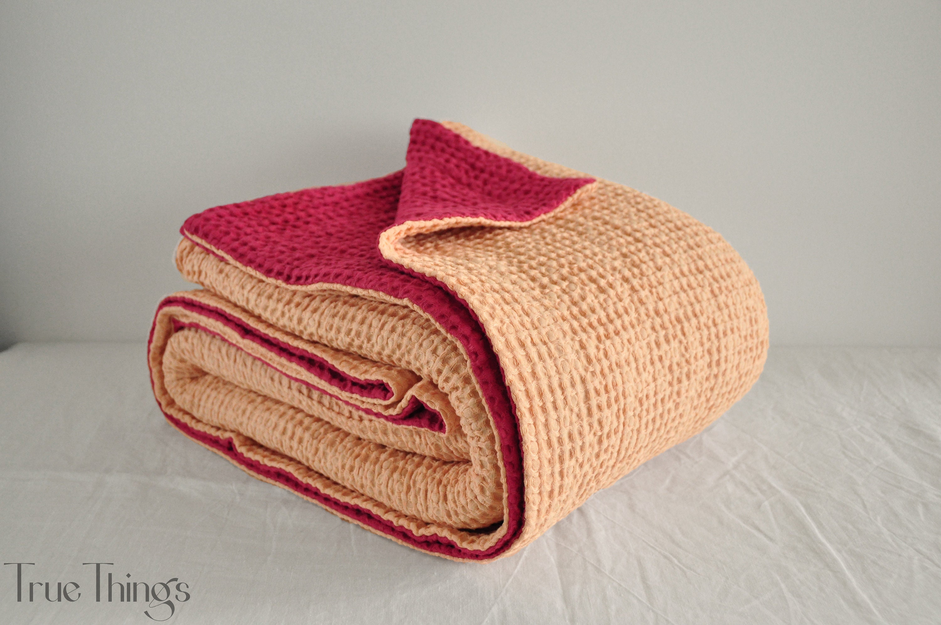Double Sided Waffle Linen Coverlet Softened Linen Heavy Etsy India Double Sided Waffle Linen Coverlet Softened Linen Heavy Etsy India