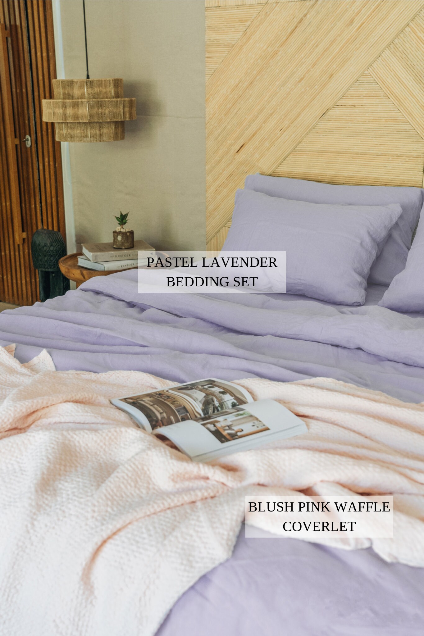 Pastel Lavender Linen Bedding Set / 1 Duvet Cover 2 Etsy