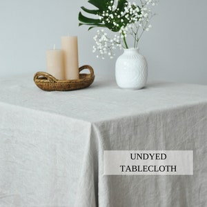 70 colors linen tablecloth Round rectangle square Rustic table cloth Stonewashed linen Sustainable gift Custom size image 4