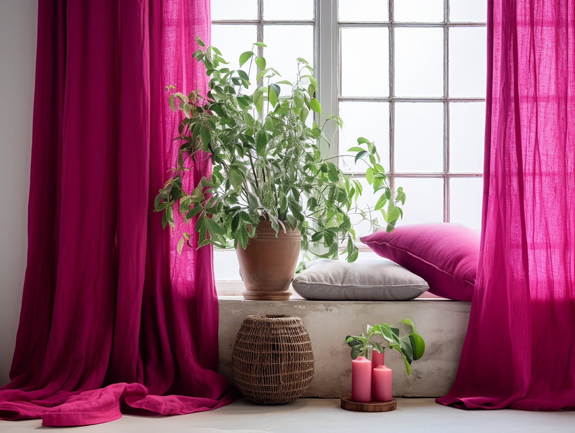 Cortinas opacas rosas para dormitorio de niñas con tul de doble capa,  cortinas y cortinas de guardería de bebé, 63 pulgadas de largo, 1 panel