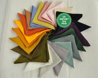 60 färger linne set med 2 servetter Mjuk linne bordsdekoration Servetter för bordsdukning Bordslinne Bröllopsservett Anpassad storlek