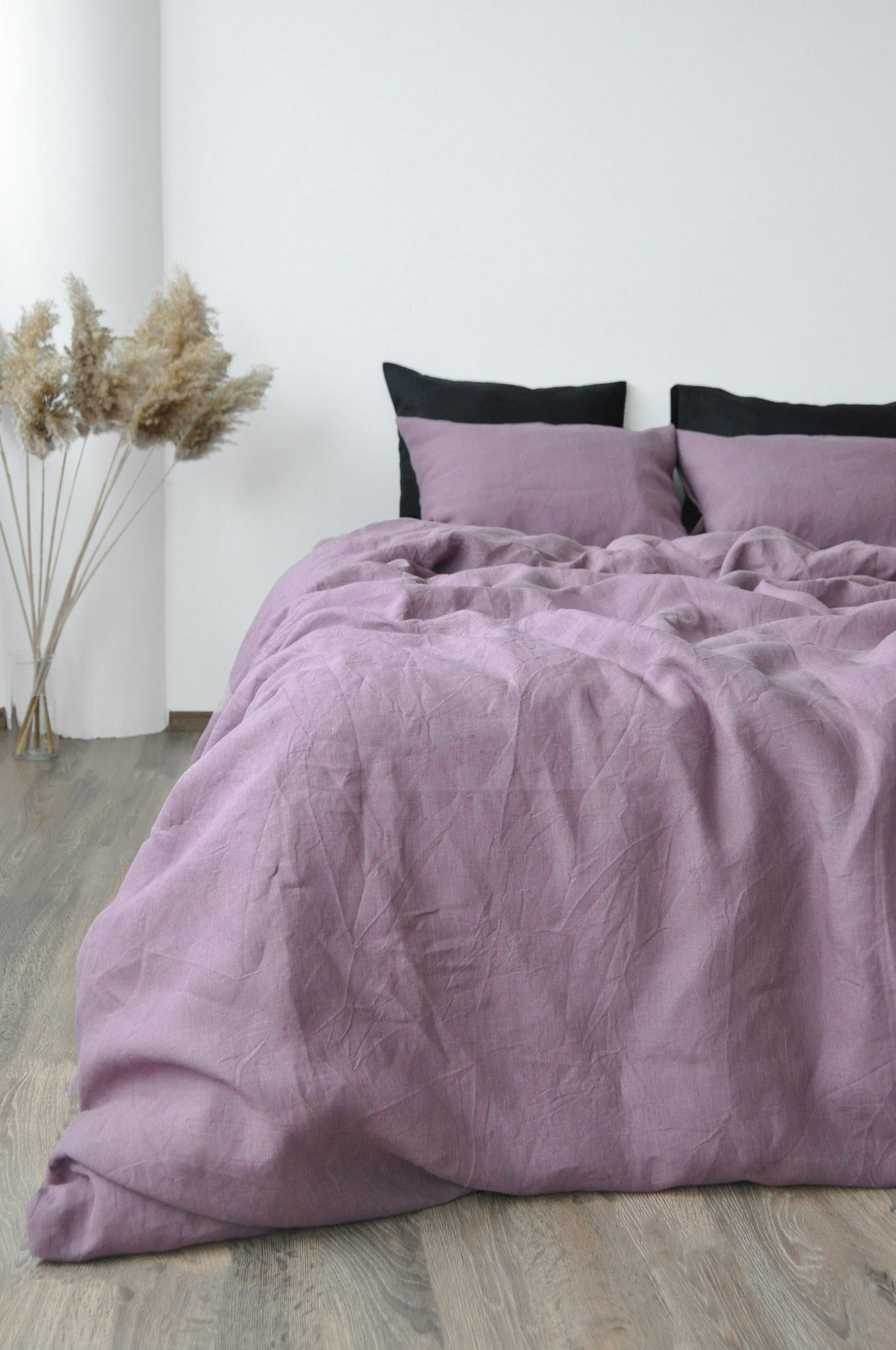 Mauve Linen Duvet Cover / 1 Duvet Cover / Softened Linen / Etsy