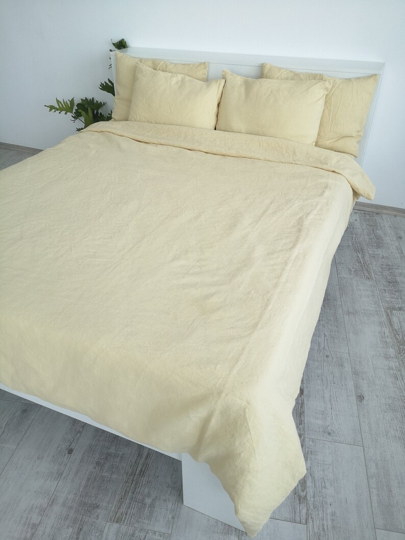 Pastel Yellow Linen Pillowcase / 1 Pillowcase / Softened Linen Etsy