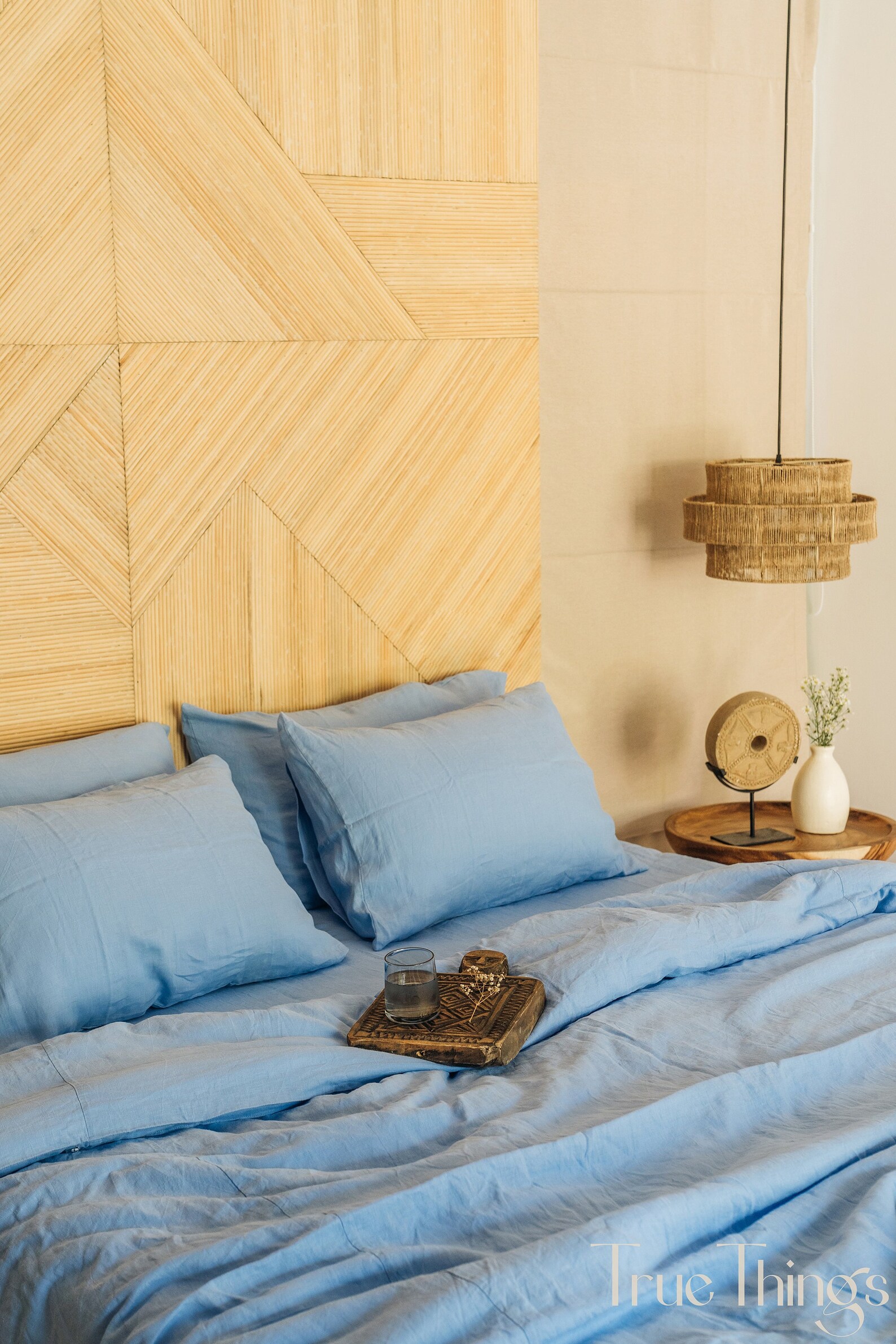 Cornflower Blue Linen Pillowcase / Blue Pillow Cover / King Etsy