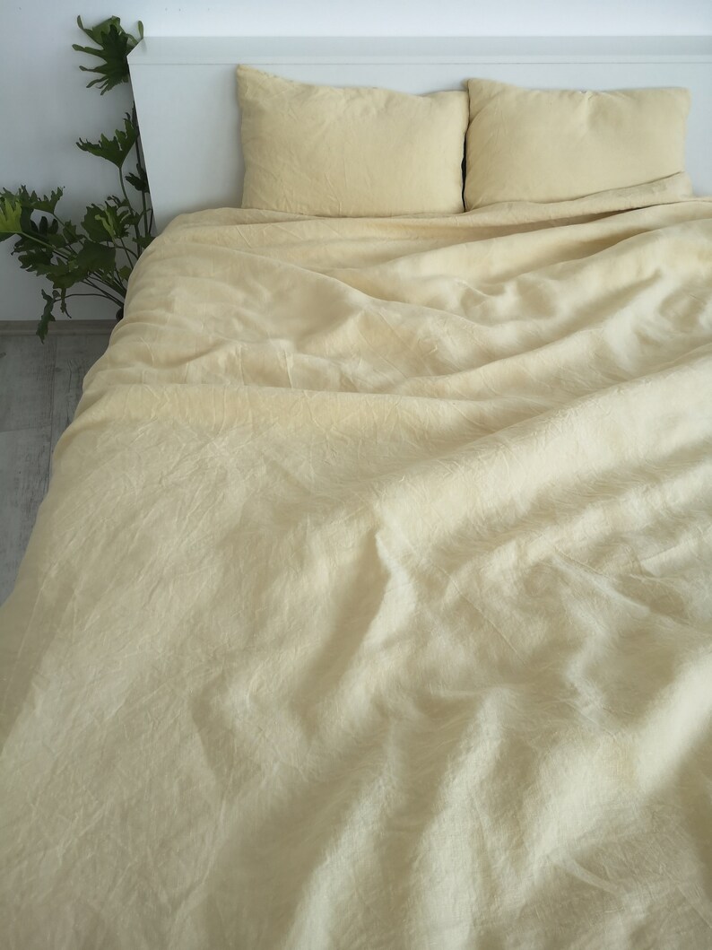 Pastel Yellow Linen Pillowcase / 1 Pillowcase / Softened Linen Etsy