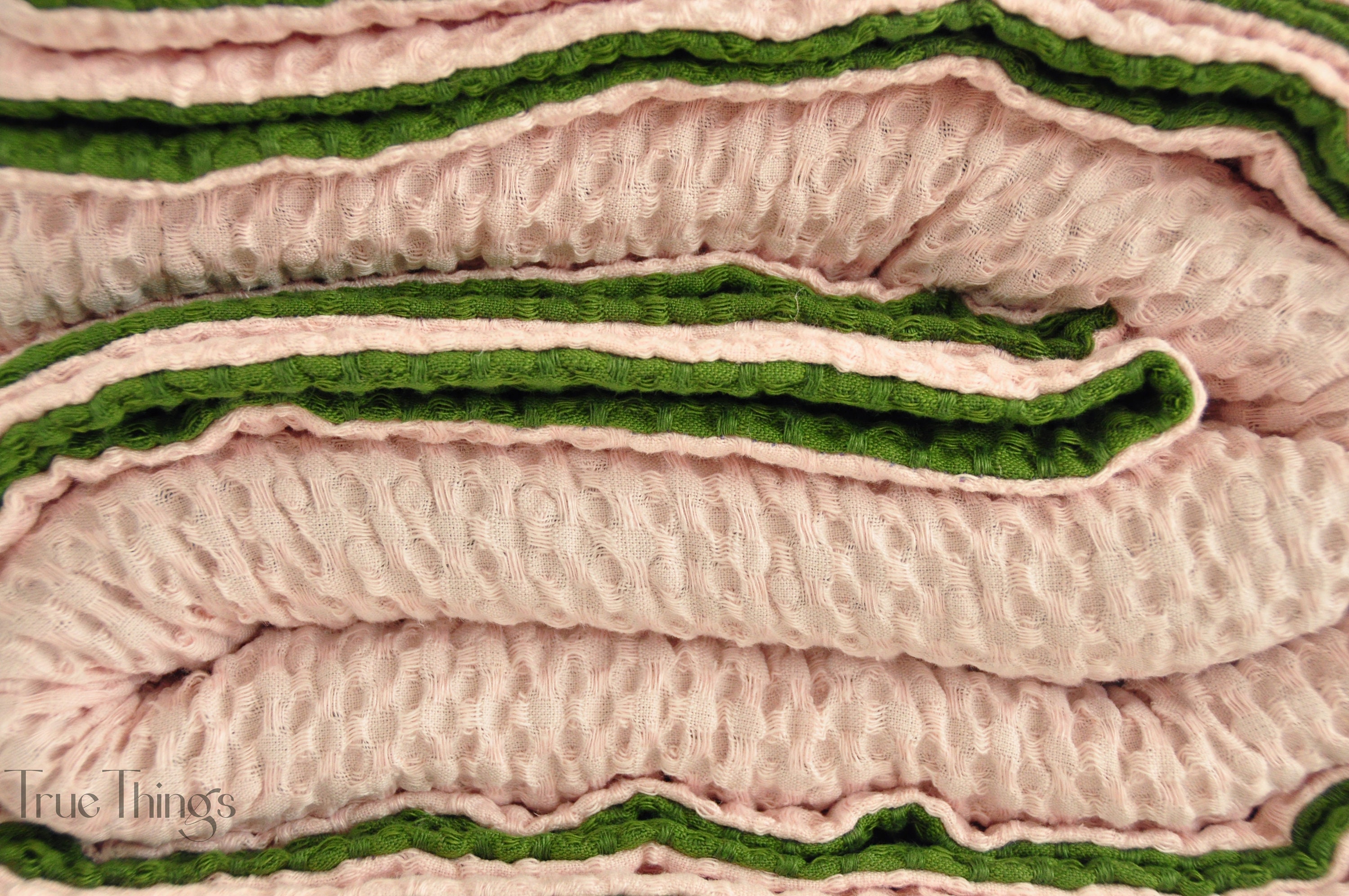 Double-sided waffle linen coverlet / Softened linen / Heavy weight - Picture 6 of 71