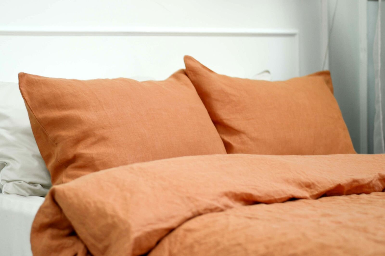 Rust linen duvet cover / 1 duvet cover / Softened linen / Etsy