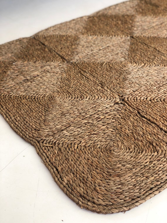 Large Rattan Square Wicker Rug Seagrass