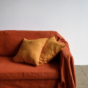 Decorative linen pillow cover Softened Linen pillowcase Decorative Custom size pillowcase Zipper closure type