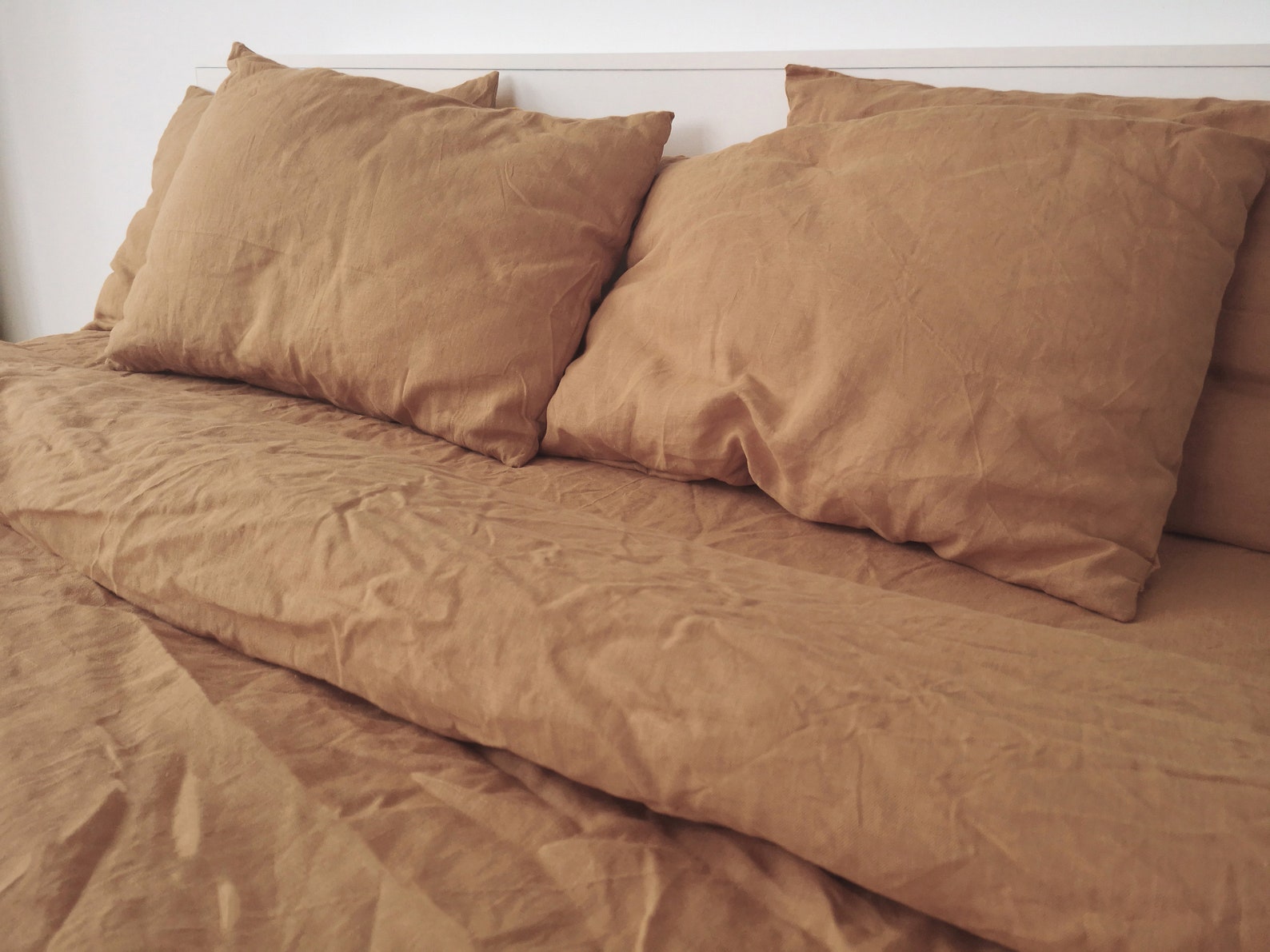 Clay Linen Bedding Set / 1 Duvet Cover 2 Pillowcases / Etsy