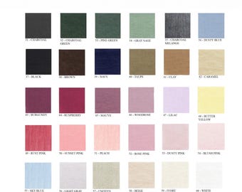 60 colors linen pillowcase Linen pillow cover King Queen Standard Euro Decorative Square, Toddler, Custom size Envelope closure