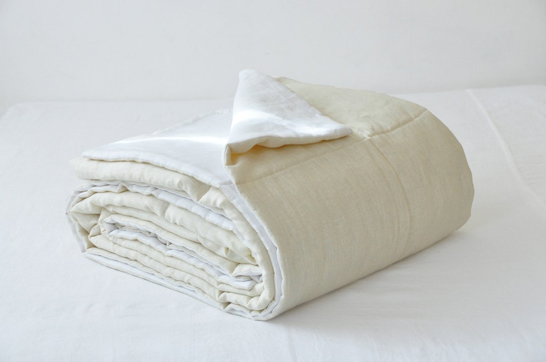 70 Colors Double Sided Linen Quilt Softened Medium Weight Linen Cotton