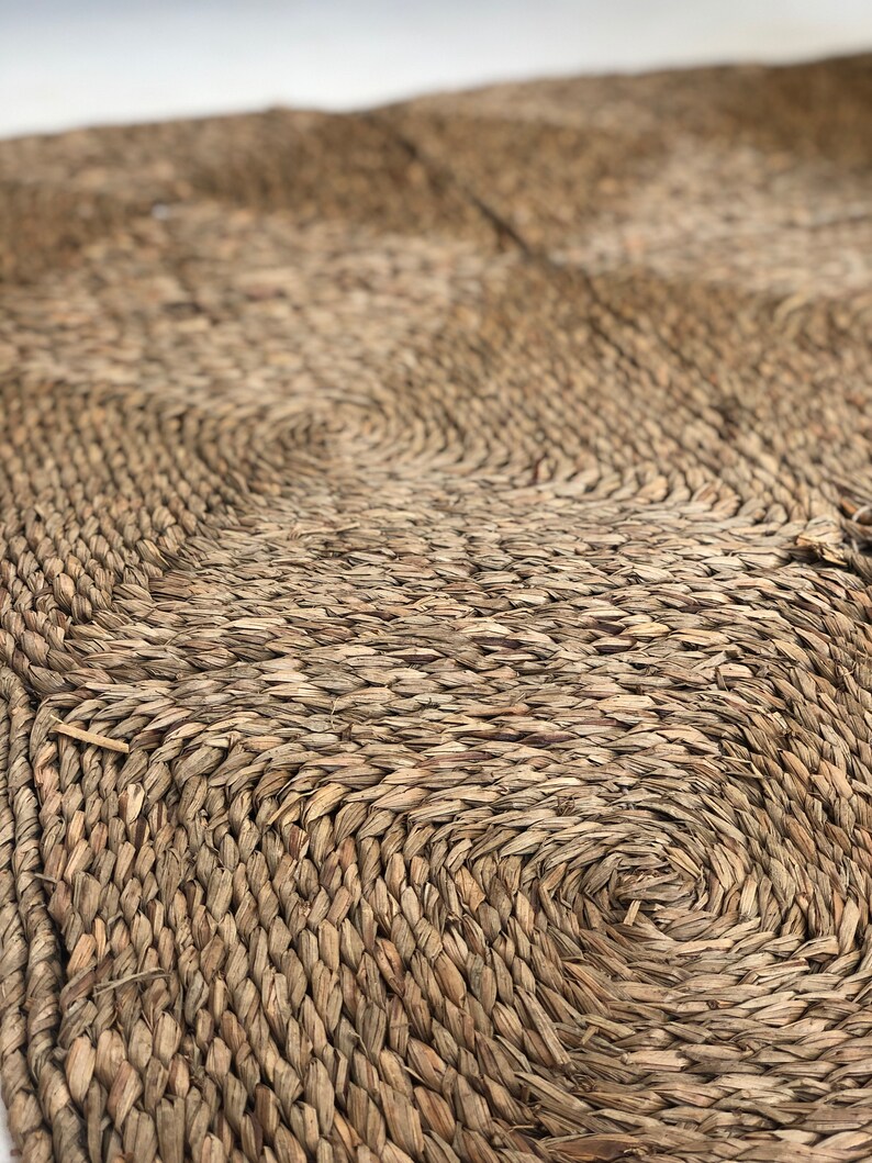 Large Rattan Square Wicker Rug / Seagrass Geometric Meditation Etsy