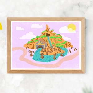 Digital Download Splash Mountain Digital Print | WDW Art | Magic Kingdom Art | WDW Art Print
