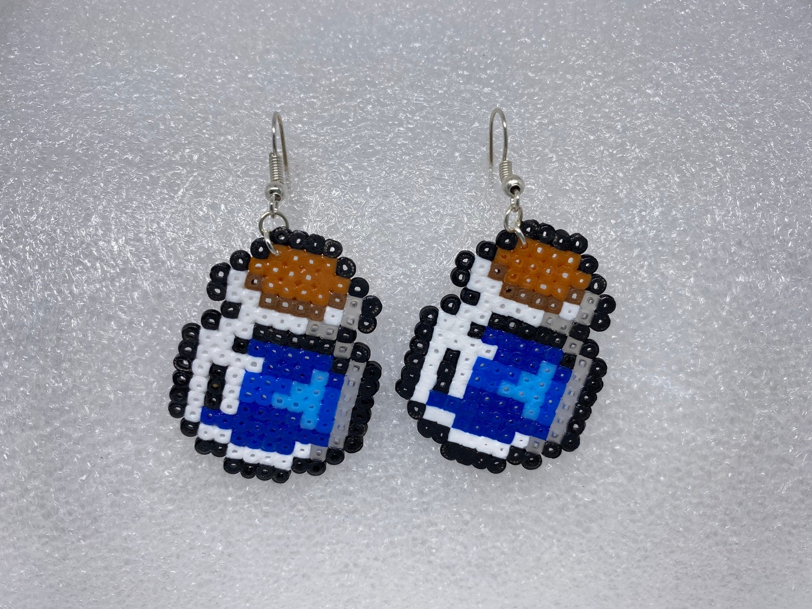 8bit Perler Bead Blue / Mana Potion Bottle Earrings Etsy Singapore