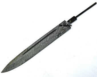 Custom Hand Forged VDamascus Steel Blank Blade Bowie Knife For Knife Making Supplies (KI-155)