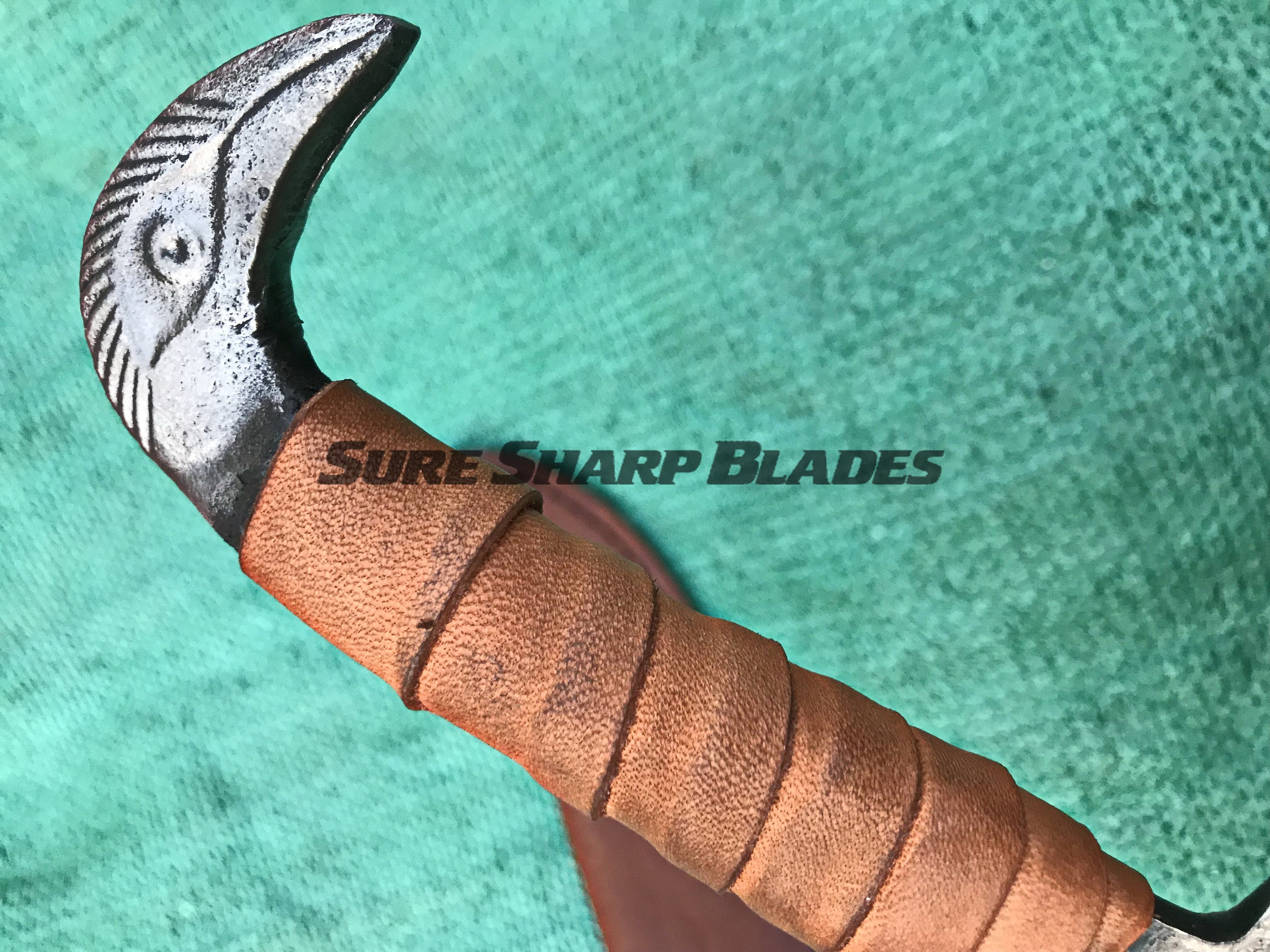 Smith Custom Handmade Carbon Steel Viking Knife With Raven Etsy