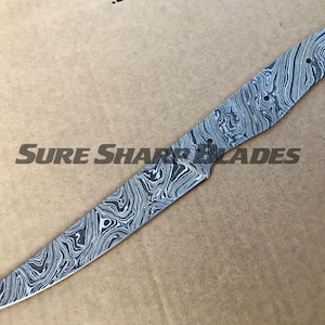 Custom Forged Damascus Steel Blank Blade Fillet Knife For Knife Making Supplies (KI-378)