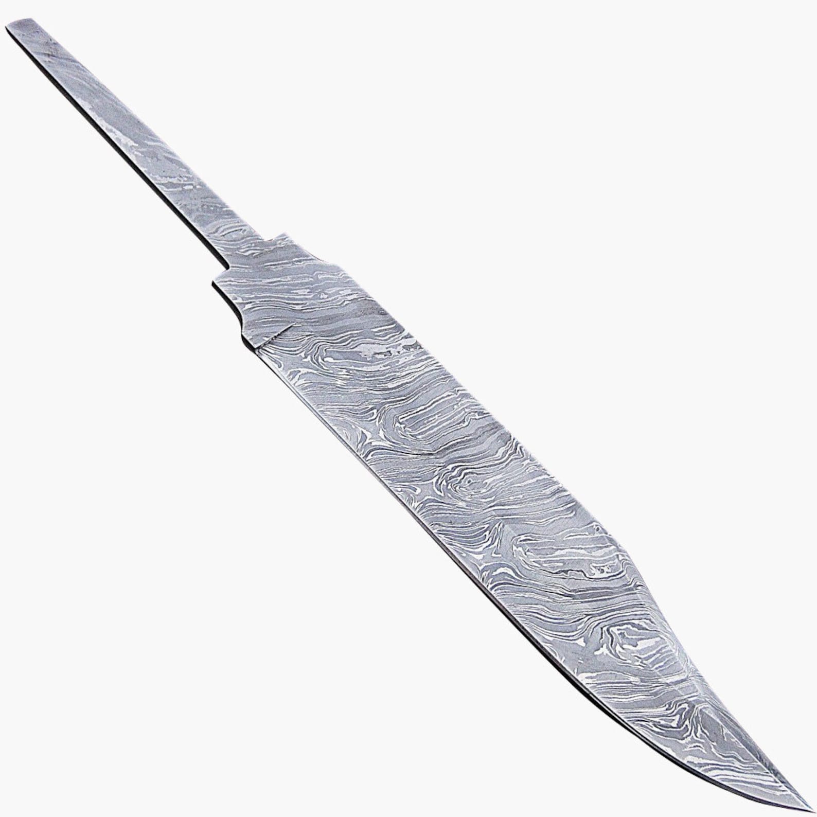 Custom Damascus Steel Blank Blade Bowie Knife for Knife Etsy