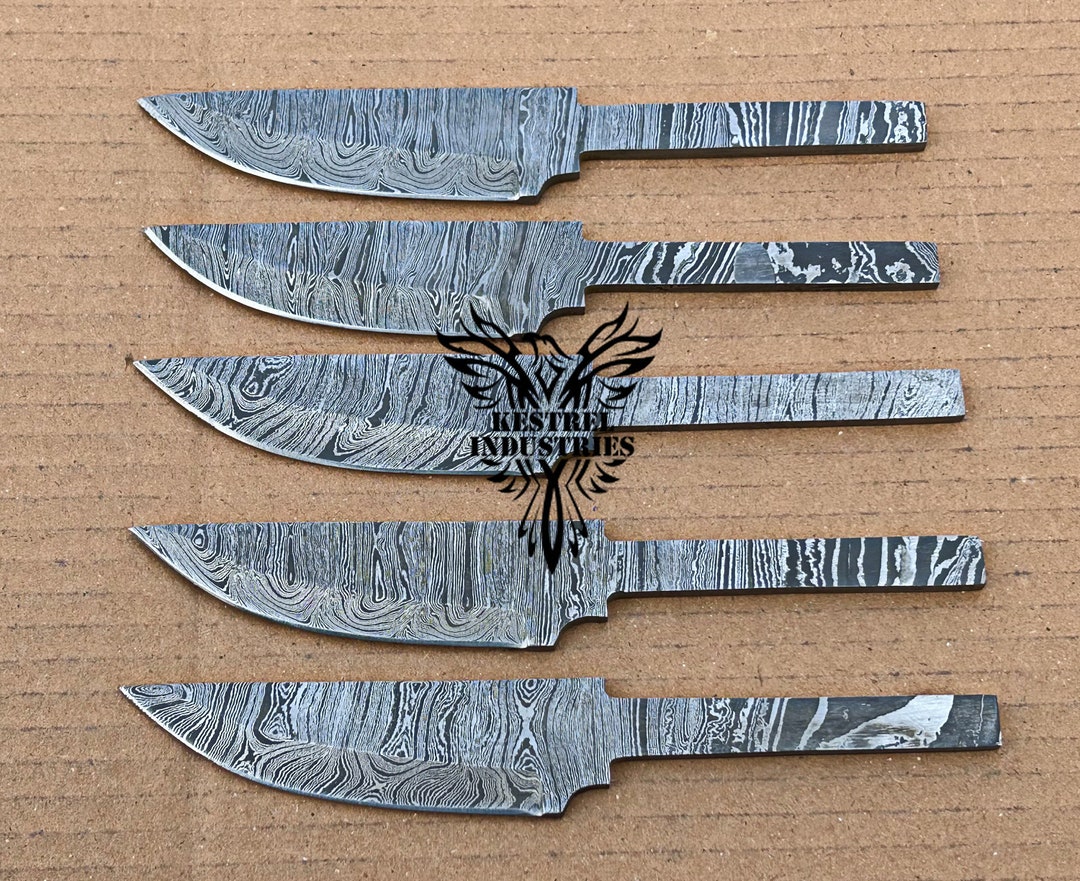 Premium Damascus Steel Blank Blade for Crafting