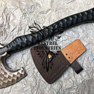Smith Custom Forged Carbon Steel Viking Axe with Rose Wood Shaft & Forged Head, Camping Axe, Nordic Axe, Battle Axe, Handmade Axe, Gift Axe