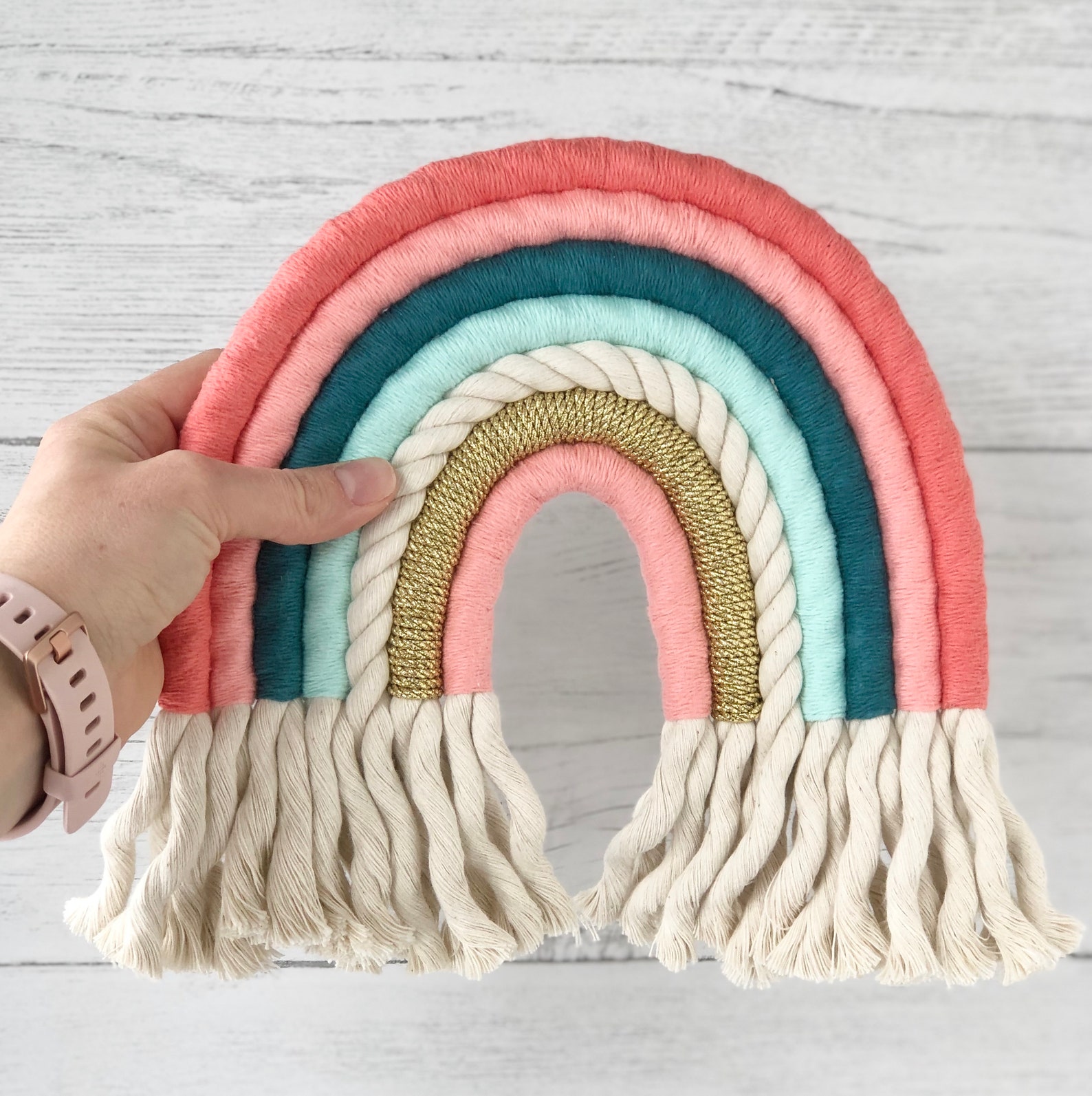Rainbow Macrame Wall Hanging Macrame Rainbow Baby Girl Etsy