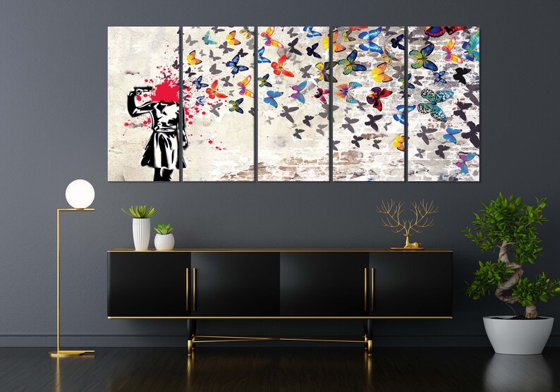 Banksy Street Art Banksy Wall Art Banksy Head Shot Etsy