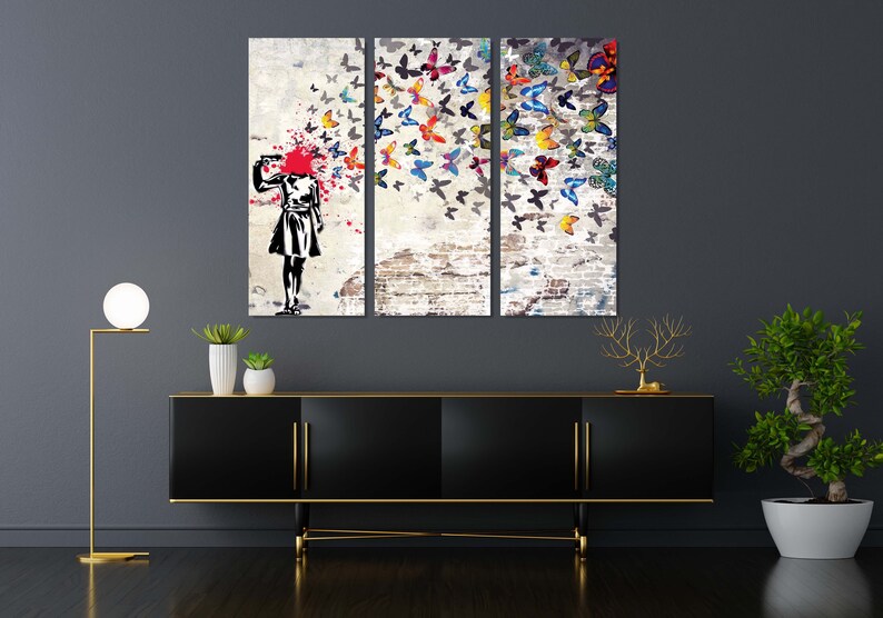 Banksy Street Art Banksy Wall Art Banksy Head Shot Etsy