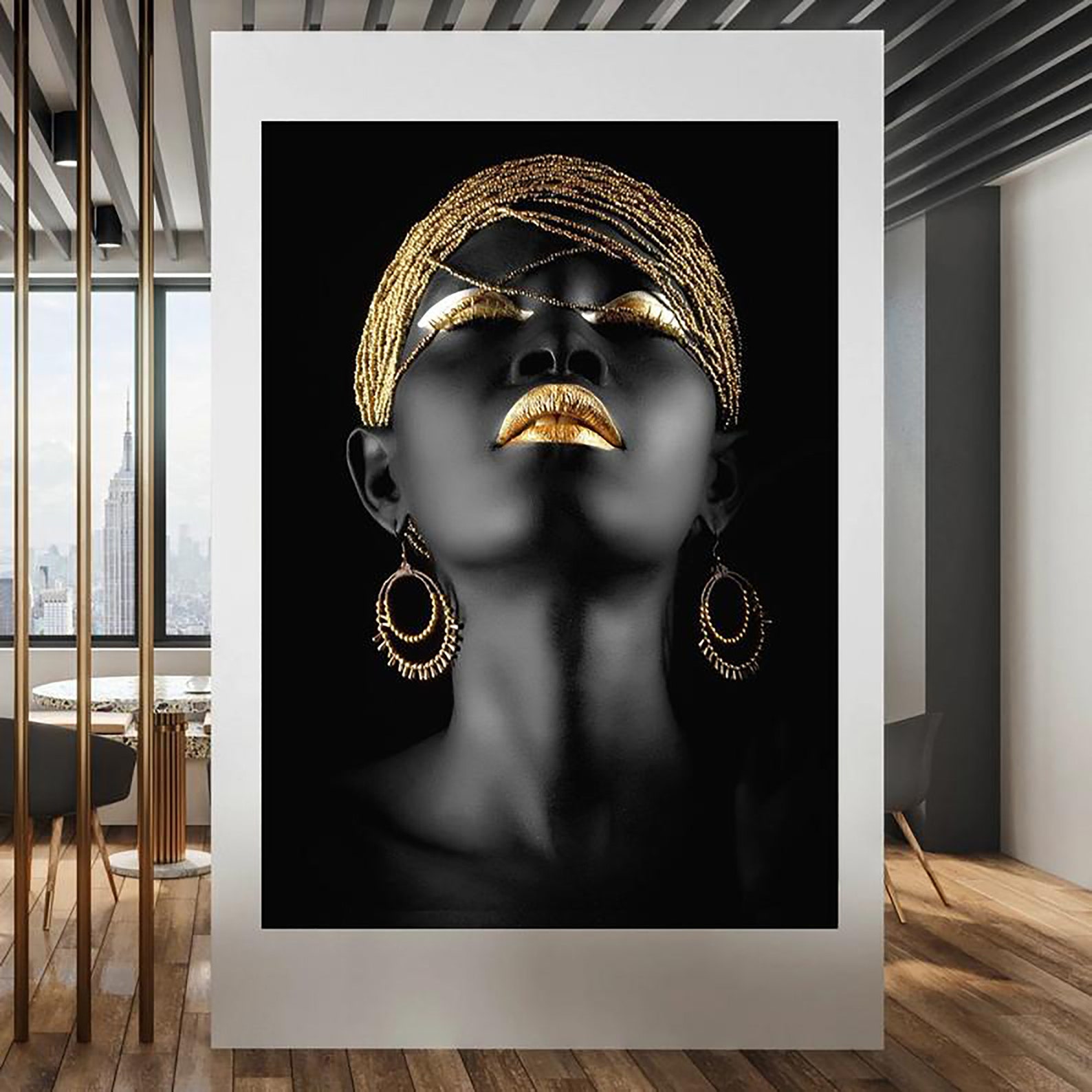 Modern Black Woman Model Painting Wall Art Poster And Prints Etsy