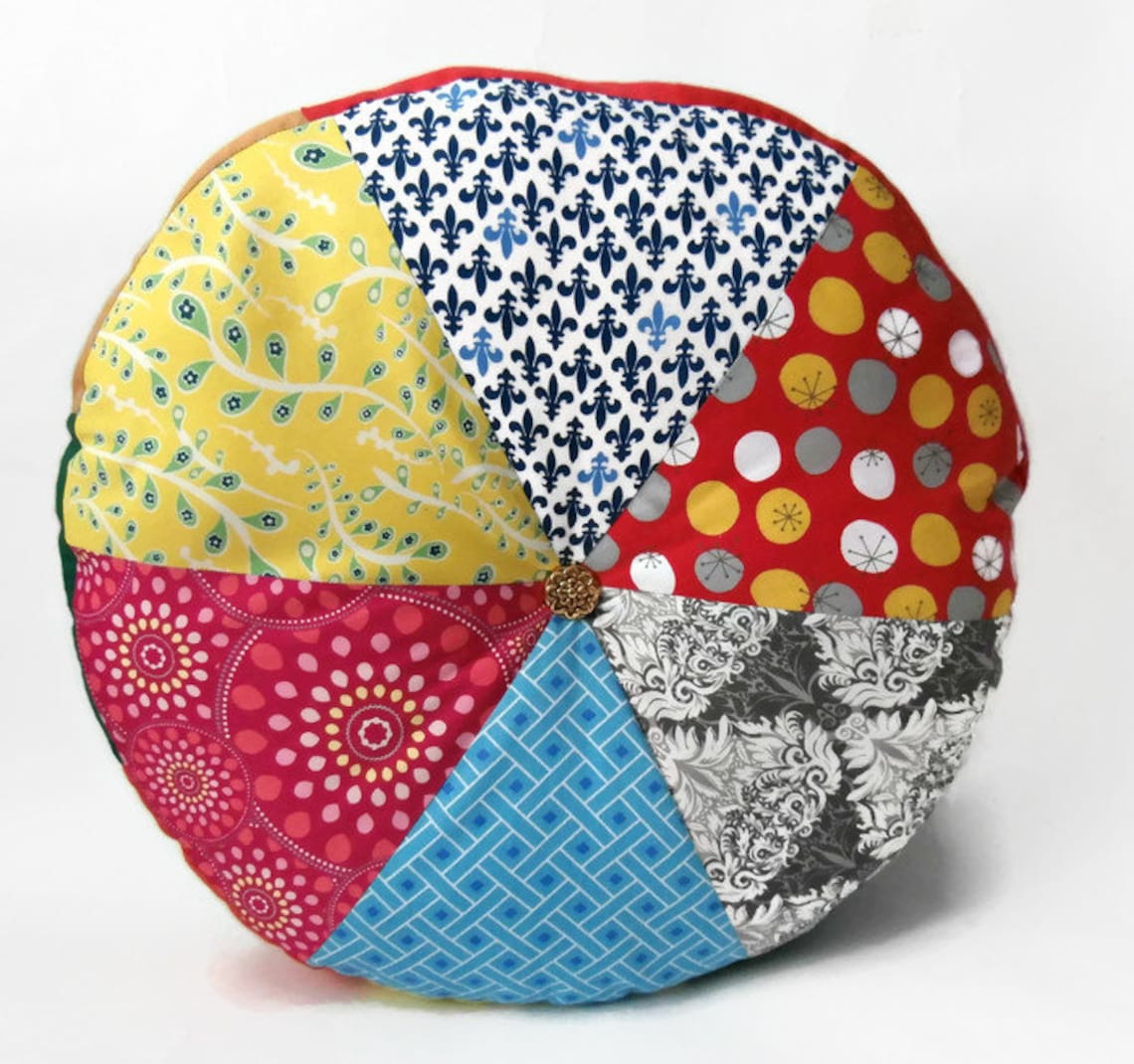 Bold 16 Stuffed Round Cushion Handmade Home Furnishings Etsy UK