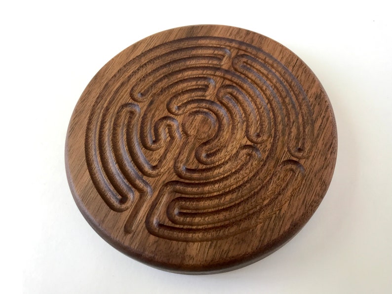 Handheld Chartres Finger Labyrinth - Wood Labyrinth - Mindfulness Maze ...