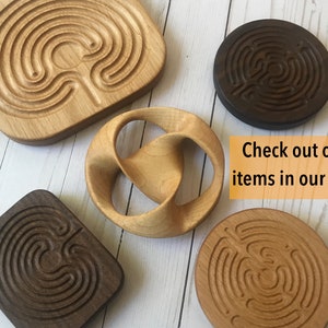 Set of Two Small Finger Labyrinths - Wood Classical Labyrinth ...