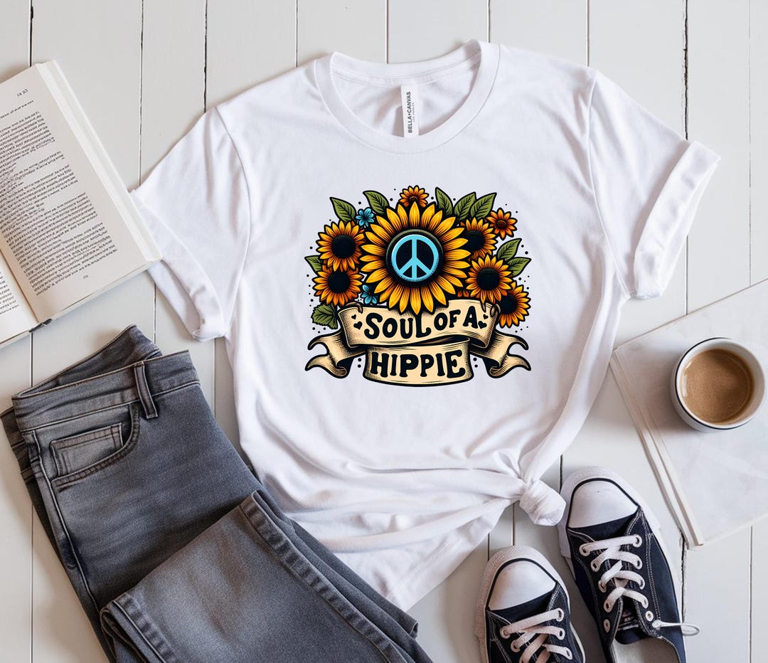 Hippie Peace Sign Men's Short Sleeve Shirt