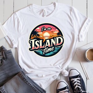 Island Time Tee | Relaxed Vibe Shirt for Beach Lovers, Vacation Wear, Summer Style, Gift for Travelers, Casual Outfit, I&#39;m on Island Time
