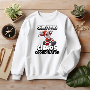 Funny Christmas Sweatshirt, Holiday Xmas Jumper, Festive Winter Top, Hilarious Santa Claus Pullover, Humorous Holiday Apparel