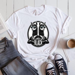 Lustiges Lama schwarzes T-Shirt, Grafik-T-Shirt für Männer Frauen, Alpaka-Liebhaber-Geschenk, Unisex Jersey-Shirt, Tierdruck-Spitze, humorvolles grafisches T-Shirt