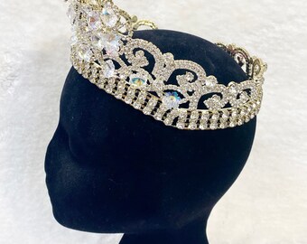 Corona para quinceañera,princesses crowns, Elite crystal crown sweet sixteen XV party crown coated gold