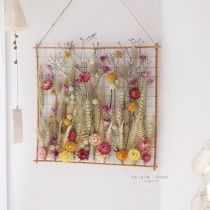 Dried flower painting - Interior decoration - Floral, natural and rustic